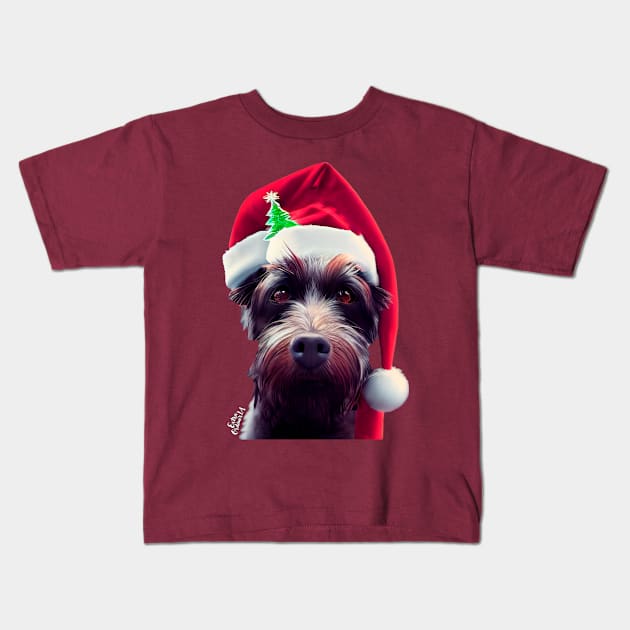 Christmas Funny dog Kids T-Shirt by extraordinar-ia